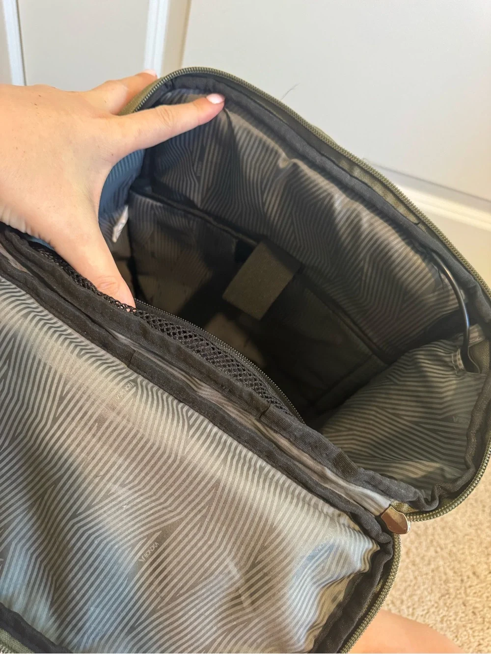 Men's Olive Travel Backpack with Tons of Pockets